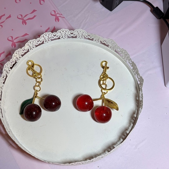 Elegant Cherry Dangle Earrings - Picture 1 of 7